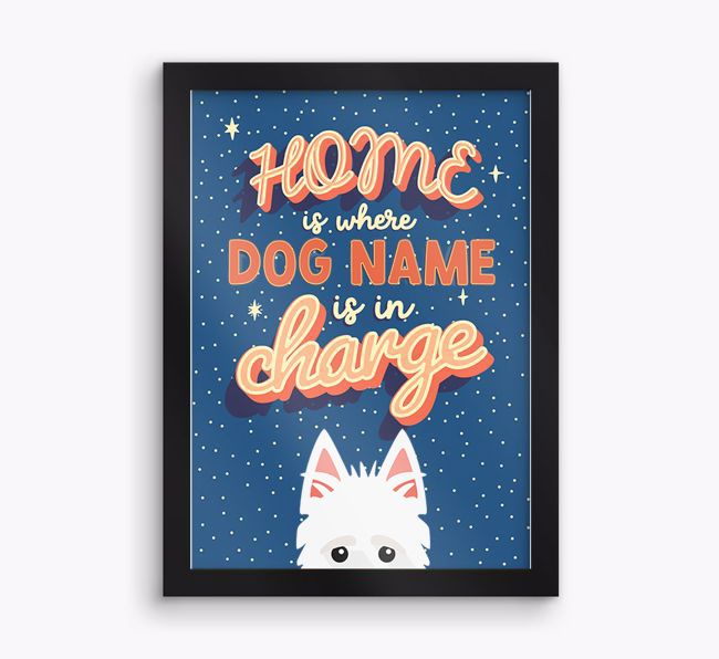 Home Is Where: Personalised {breedFullName} Framed Print